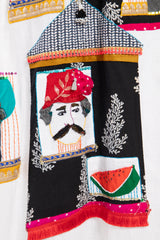 One-Of-A-Kind Rabiaa Linen Hand Embroidered Dress