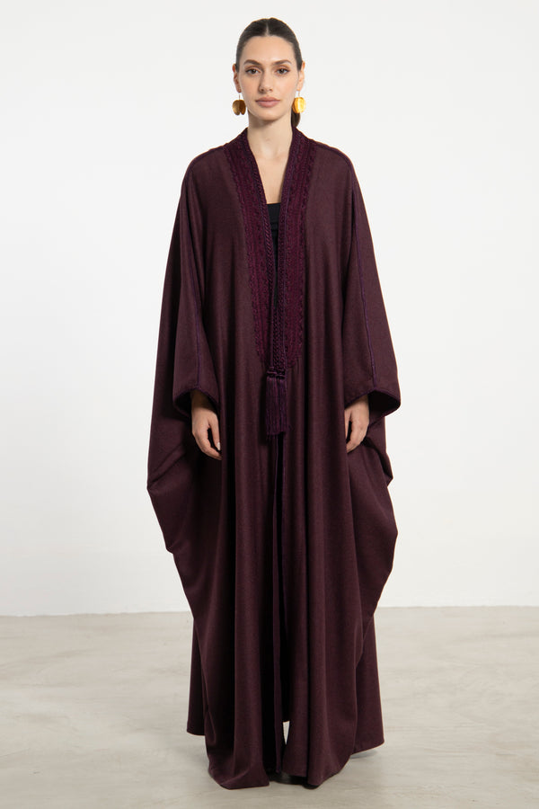 Cashmere Burgundy Abaya