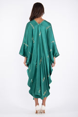 Cartage Silk Green Gold Tareq Dress