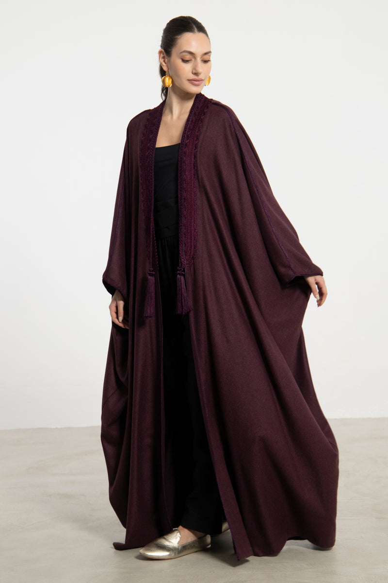 Cashmere Burgundy Abaya