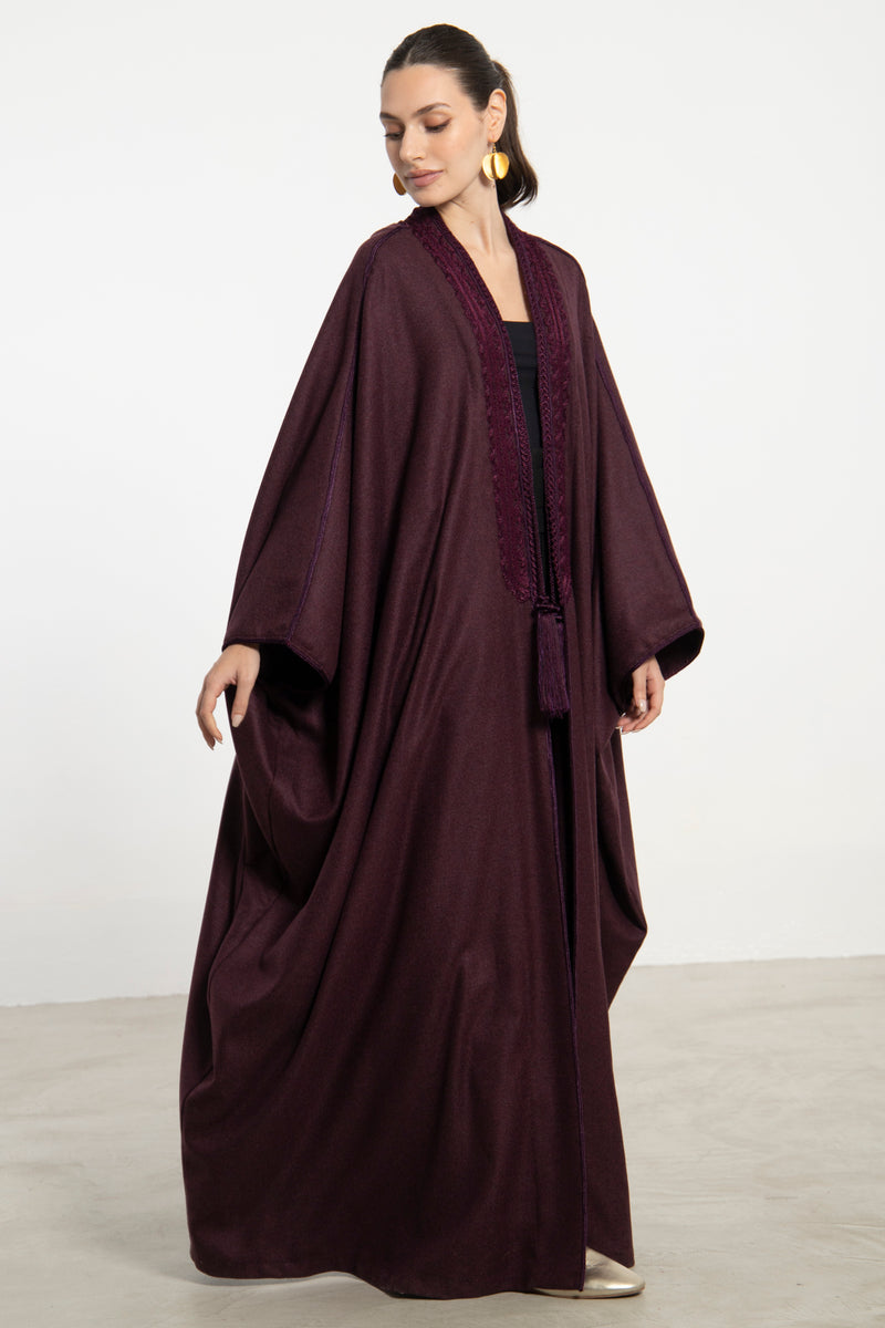 Cashmere Burgundy Abaya