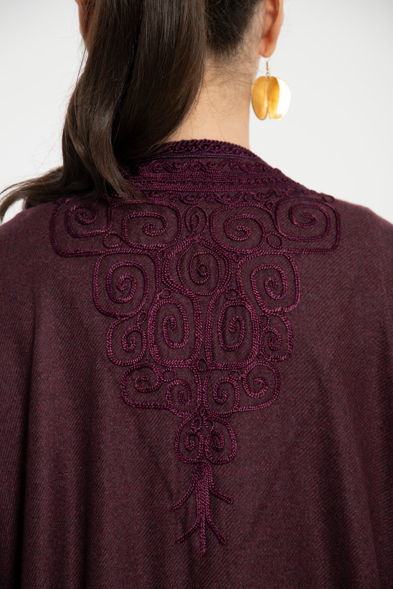 Cashmere Burgundy Abaya