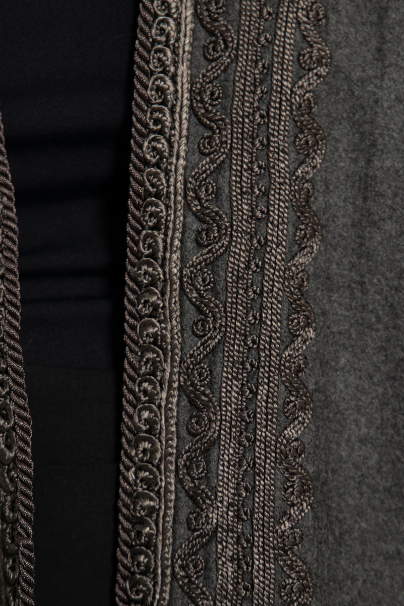 Wool & Cashmere Grey Abaya