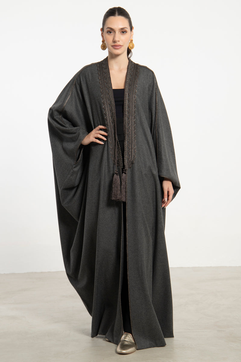 Wool & Cashmere Grey Abaya