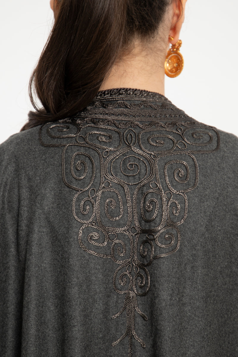 Wool & Cashmere Grey Abaya