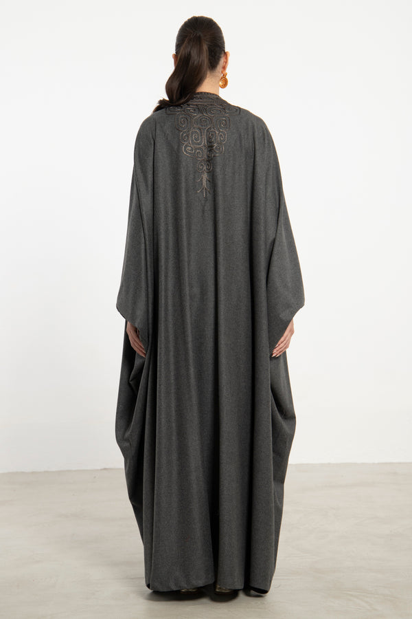 Wool & Cashmere Grey Abaya