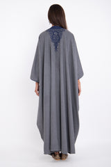 Loro Piana Mohair Wool & Cashmere Grey Abaya