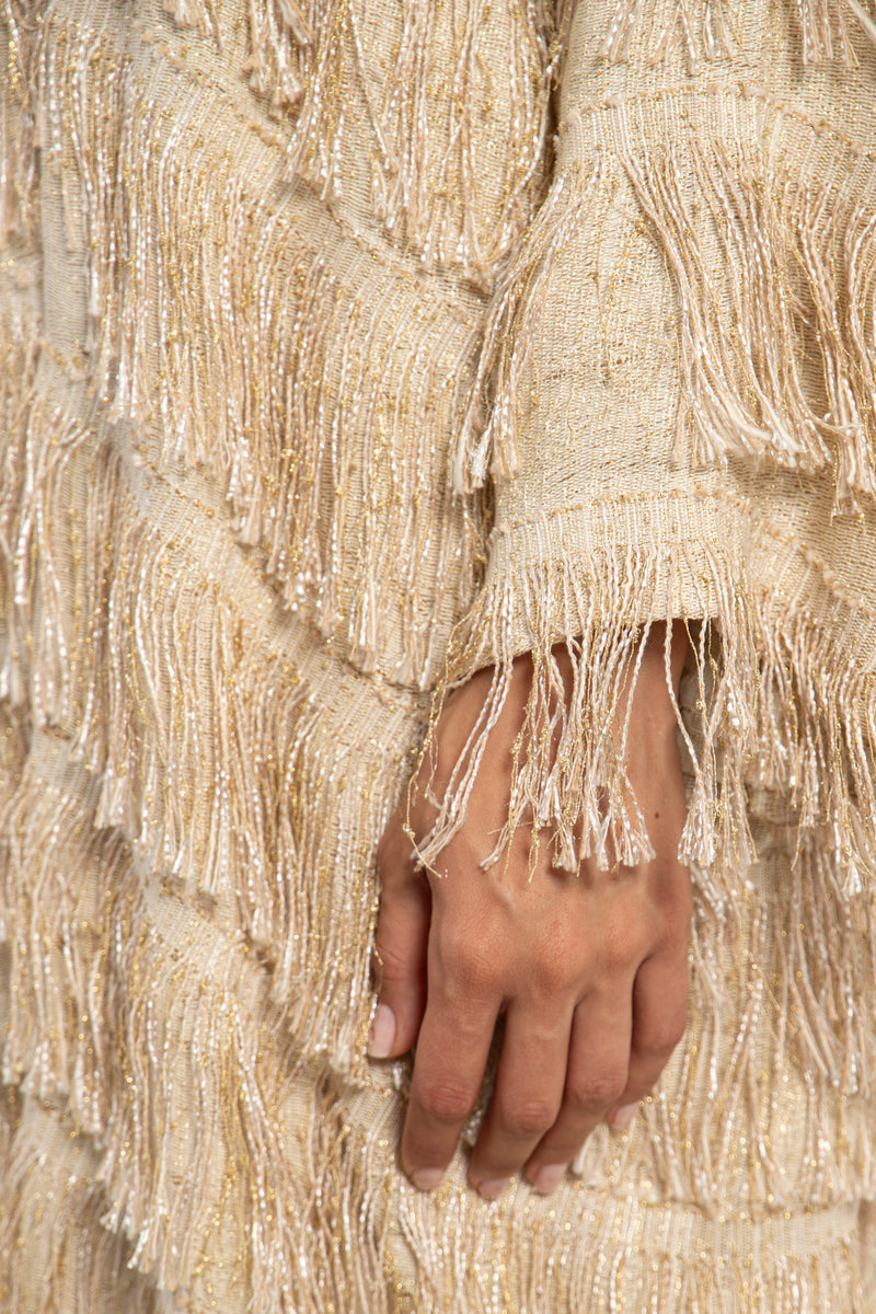 Tilal Cotton Fringes Coat