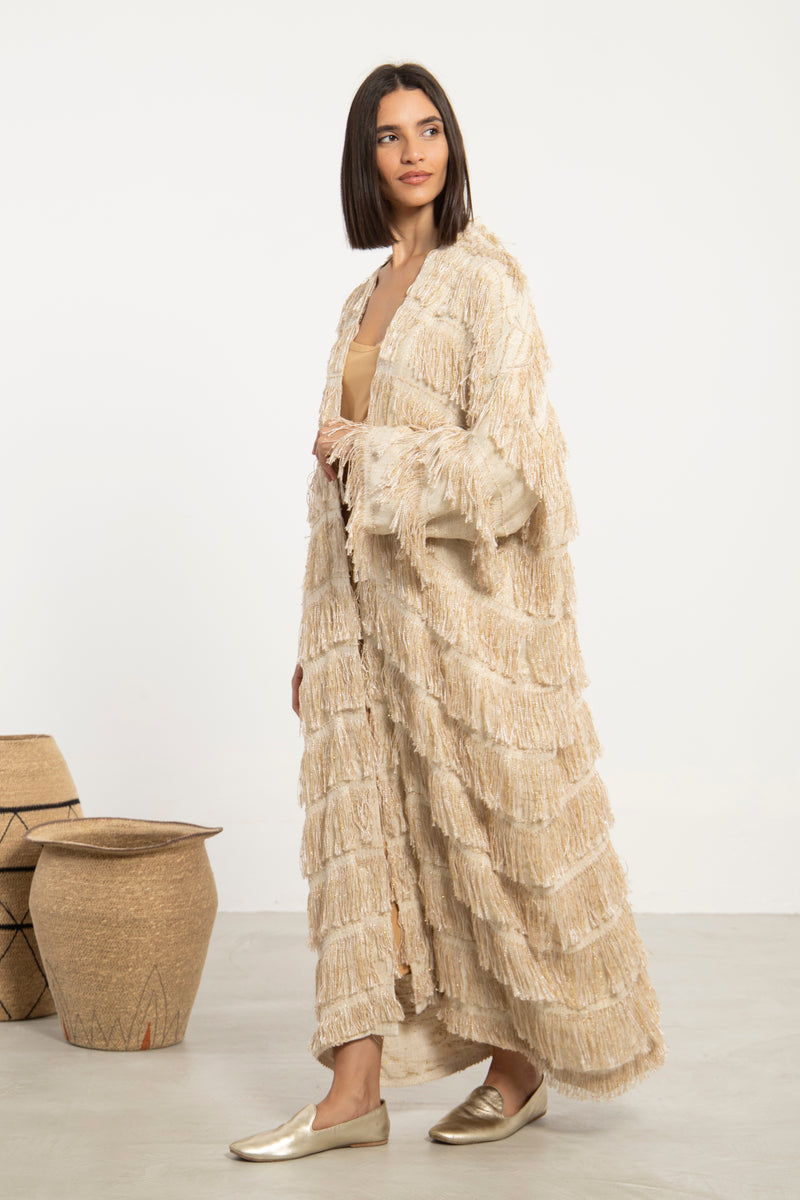 Tilal Cotton Fringes Coat