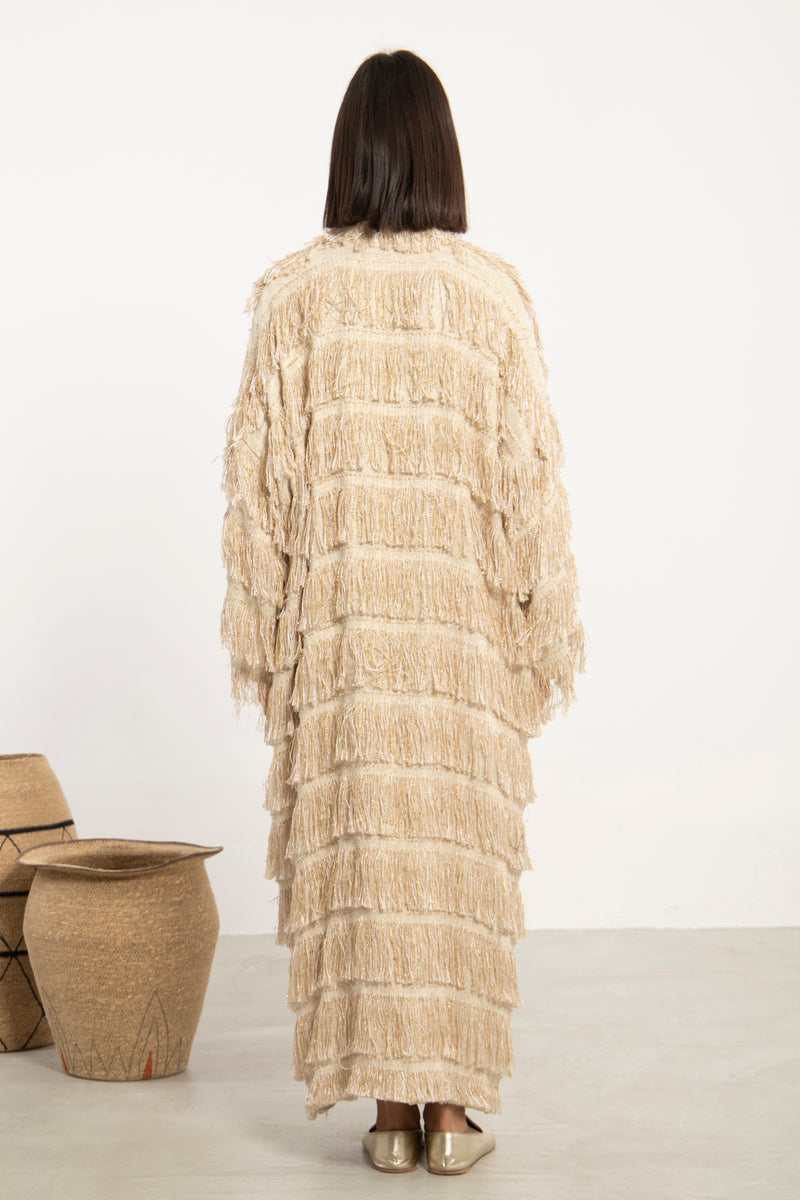 Tilal Cotton Fringes Coat