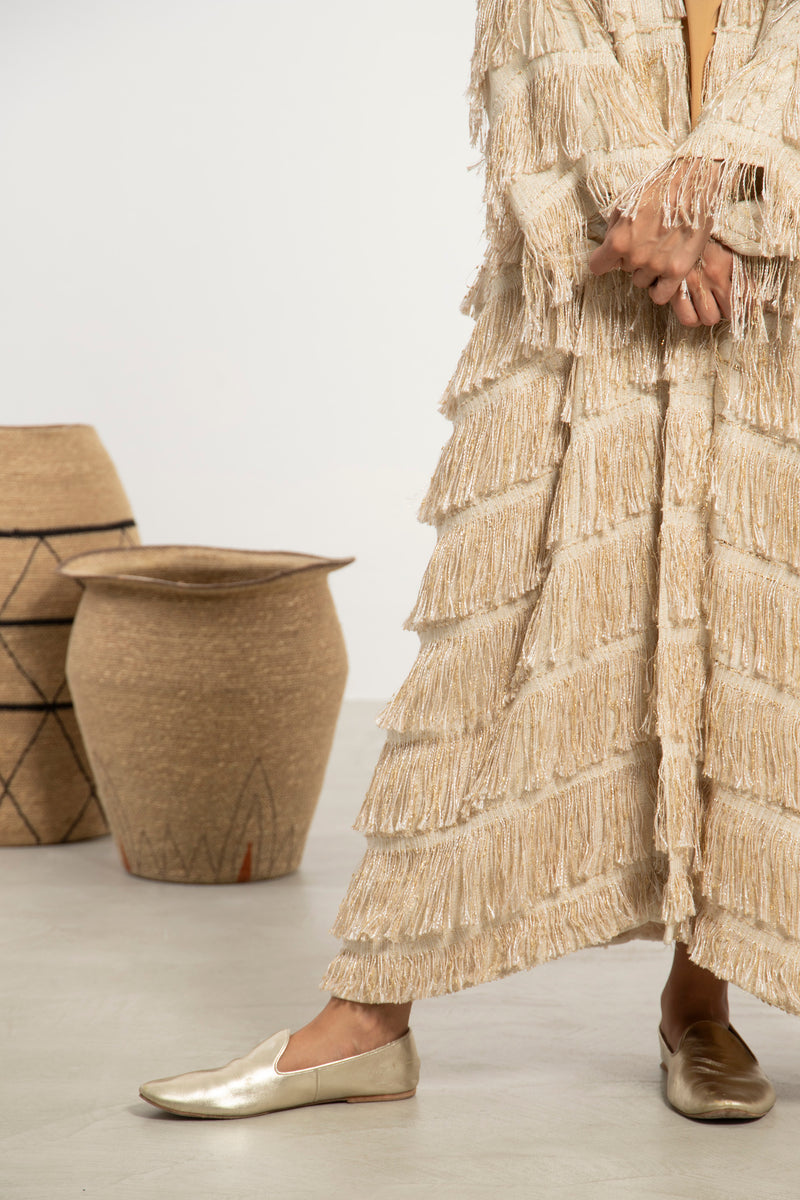 Tilal Cotton Fringes Coat