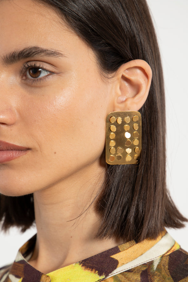 Sprouts Square Earrings