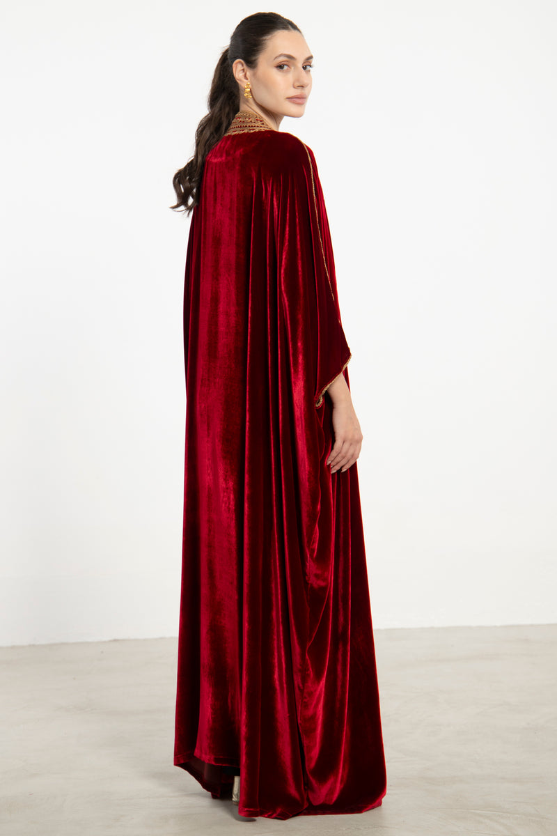 Classic Velvet Red Abaya
