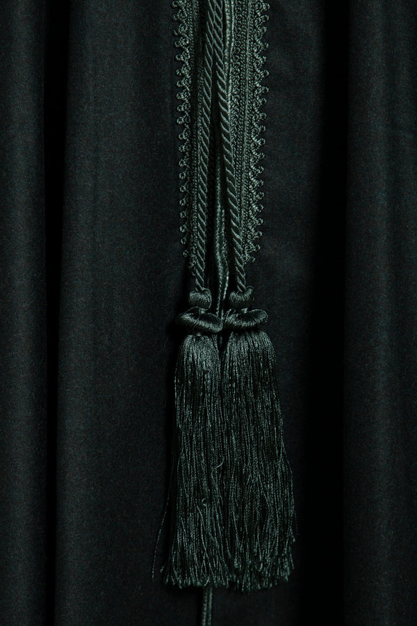 Wool & Cashmere Dark Green Poncho