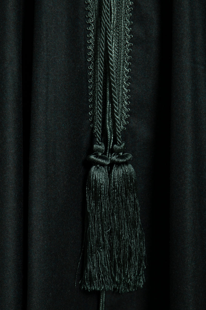 Wool & Cashmere Dark Green Poncho