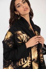 Fay Silk Gold Foil Black Jacket