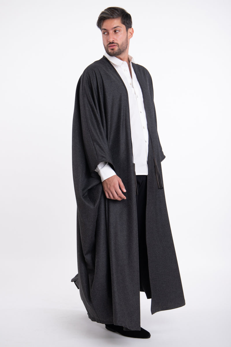 Loro Piana Wool Charcoal Abaya