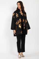 Fay Silk Gold Foil Black Jacket