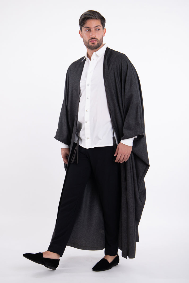 Loro Piana Wool Charcoal Abaya