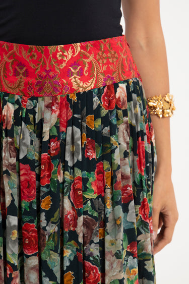 Bissane Skirt Silk Floral Skirt