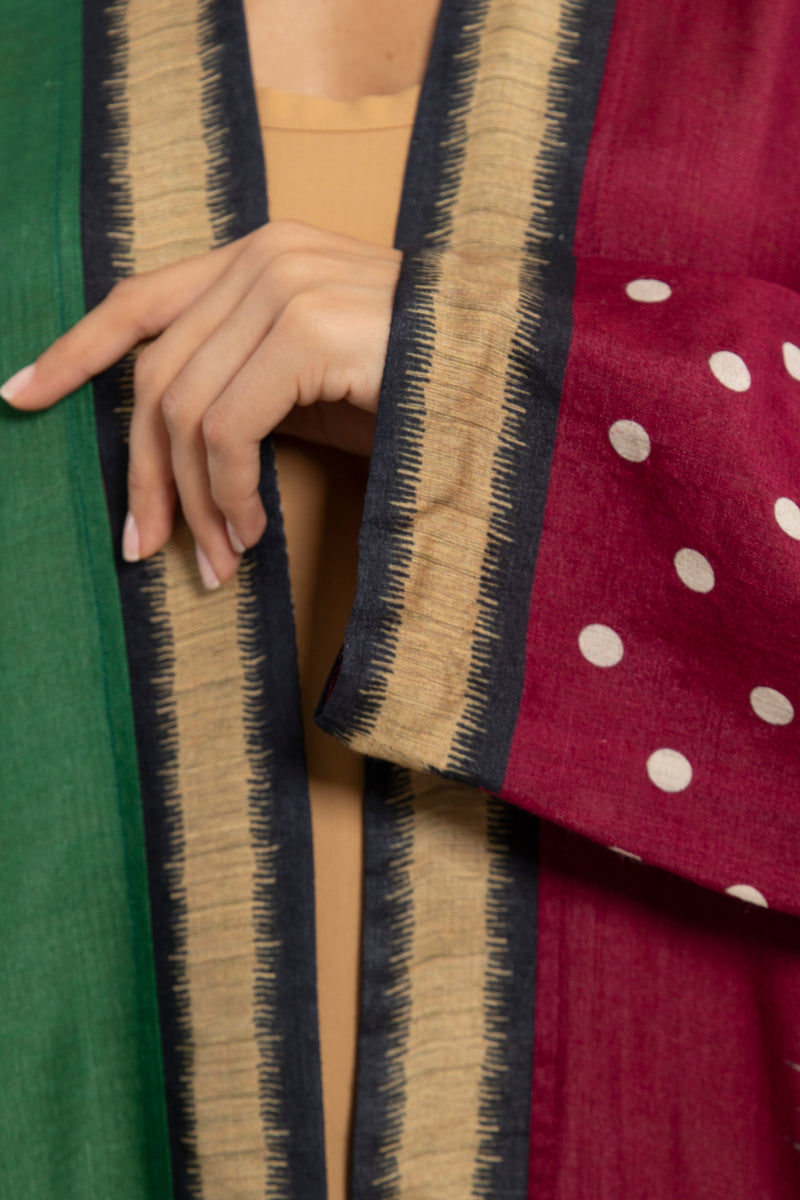 Sherif Multicolor Crane Abaya