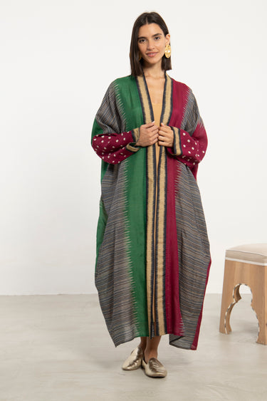 Sherif Multicolor Crane Abaya