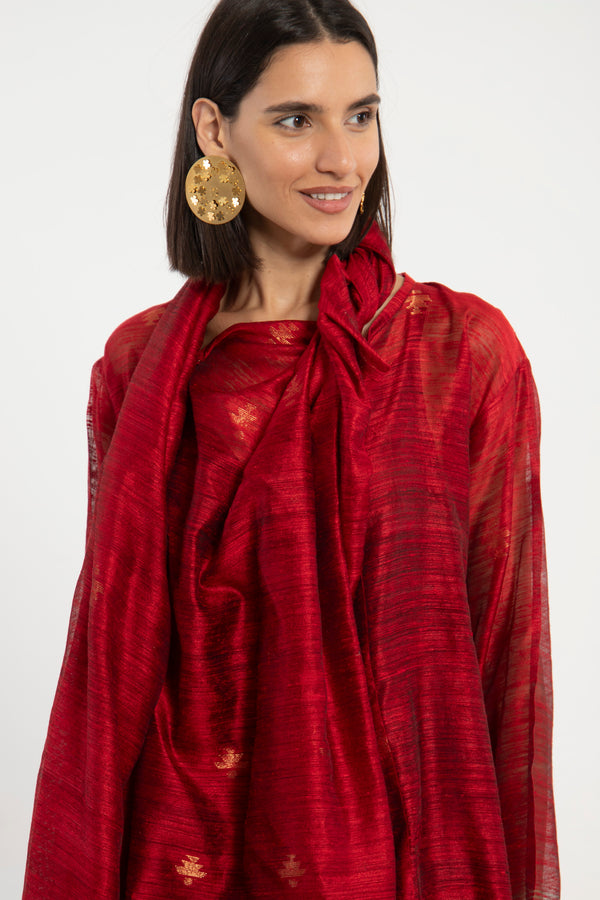 One-Of-A-Kind Madhuri Silk Red Dress