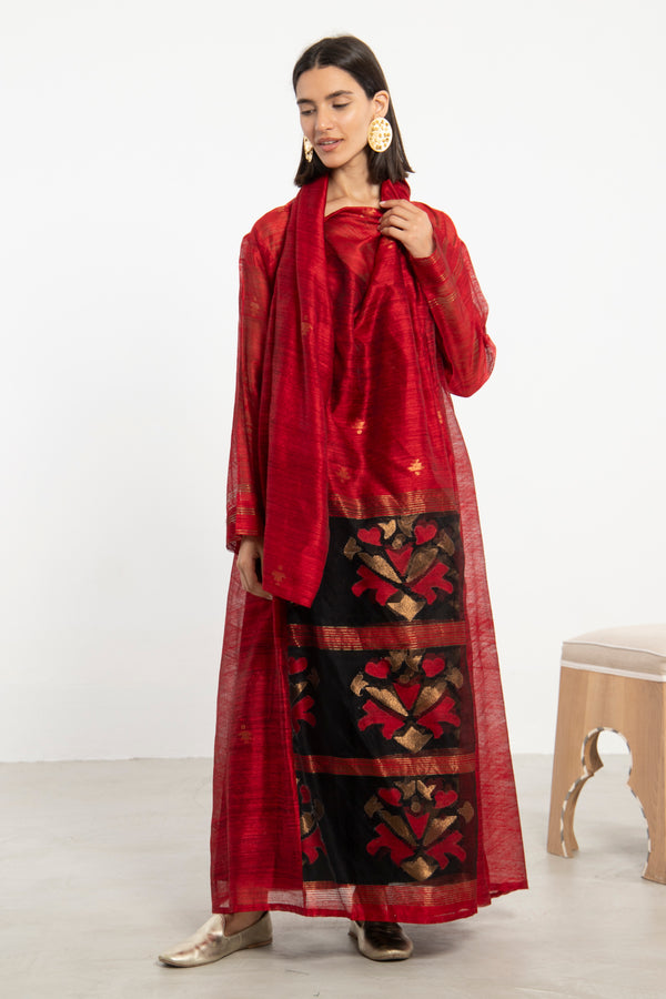 One-Of-A-Kind Madhuri Silk Red Dress