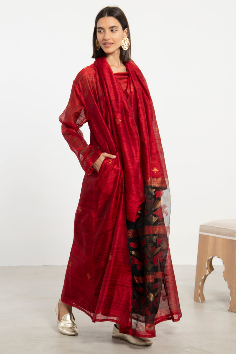 One-Of-A-Kind Madhuri Silk Red Dress