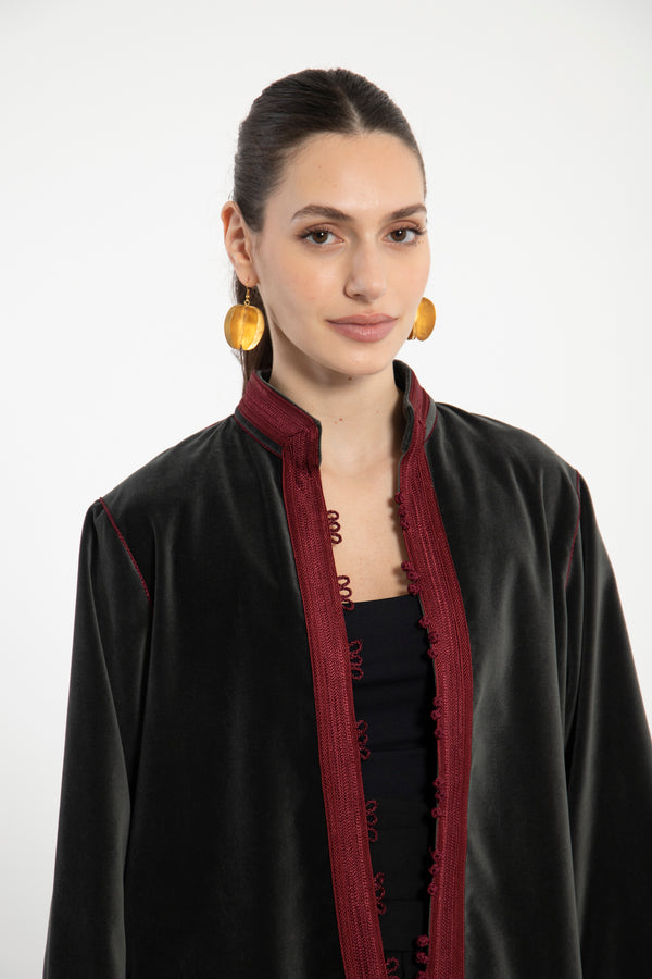 Hamed Velvet Black Jacket