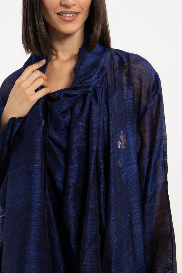 One-of-A-Kind Madhuri Silk Navy Dress