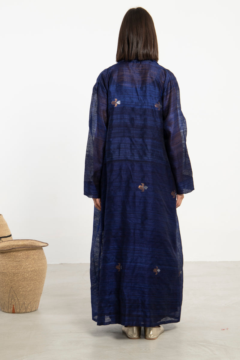 One-of-A-Kind Madhuri Silk Navy Dress