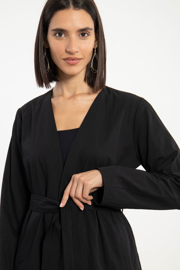 Mara Cotton Black Coat