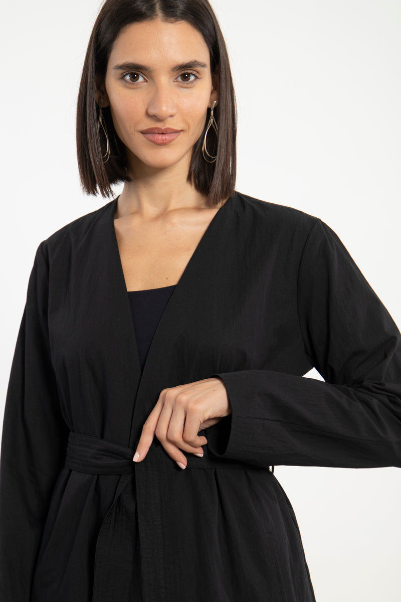 Mara Cotton Black Coat