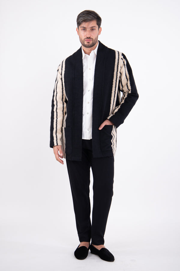 Khaled Wool Black & White Jacket