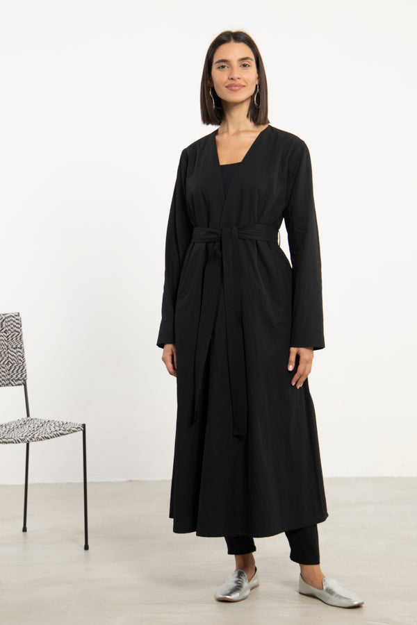 Mara Cotton Black Coat