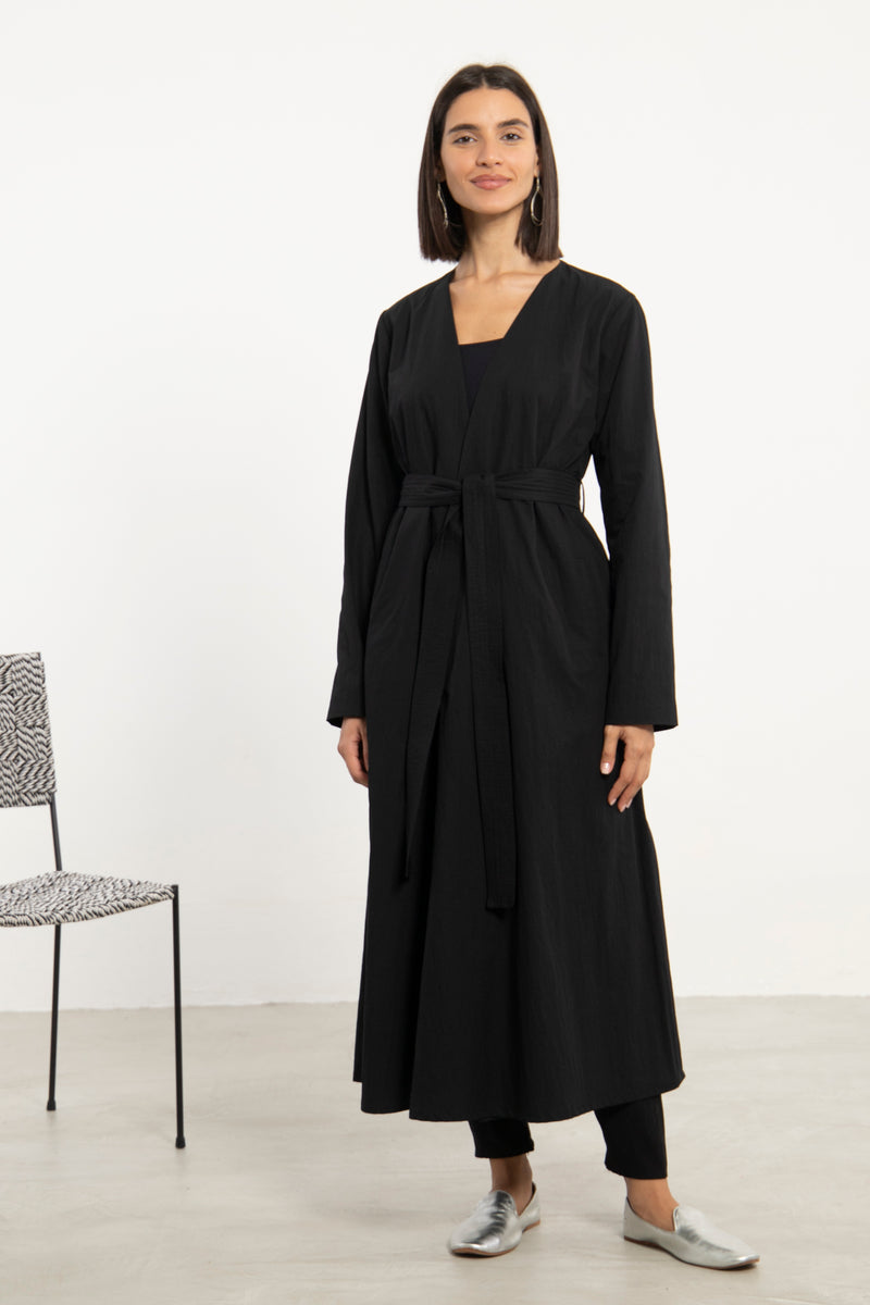 Mara Cotton Black Coat