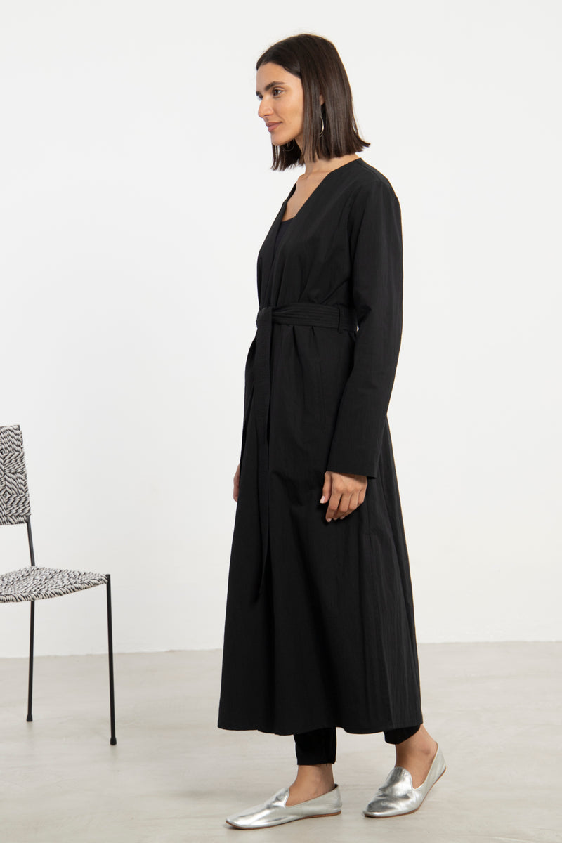 Mara Cotton Black Coat