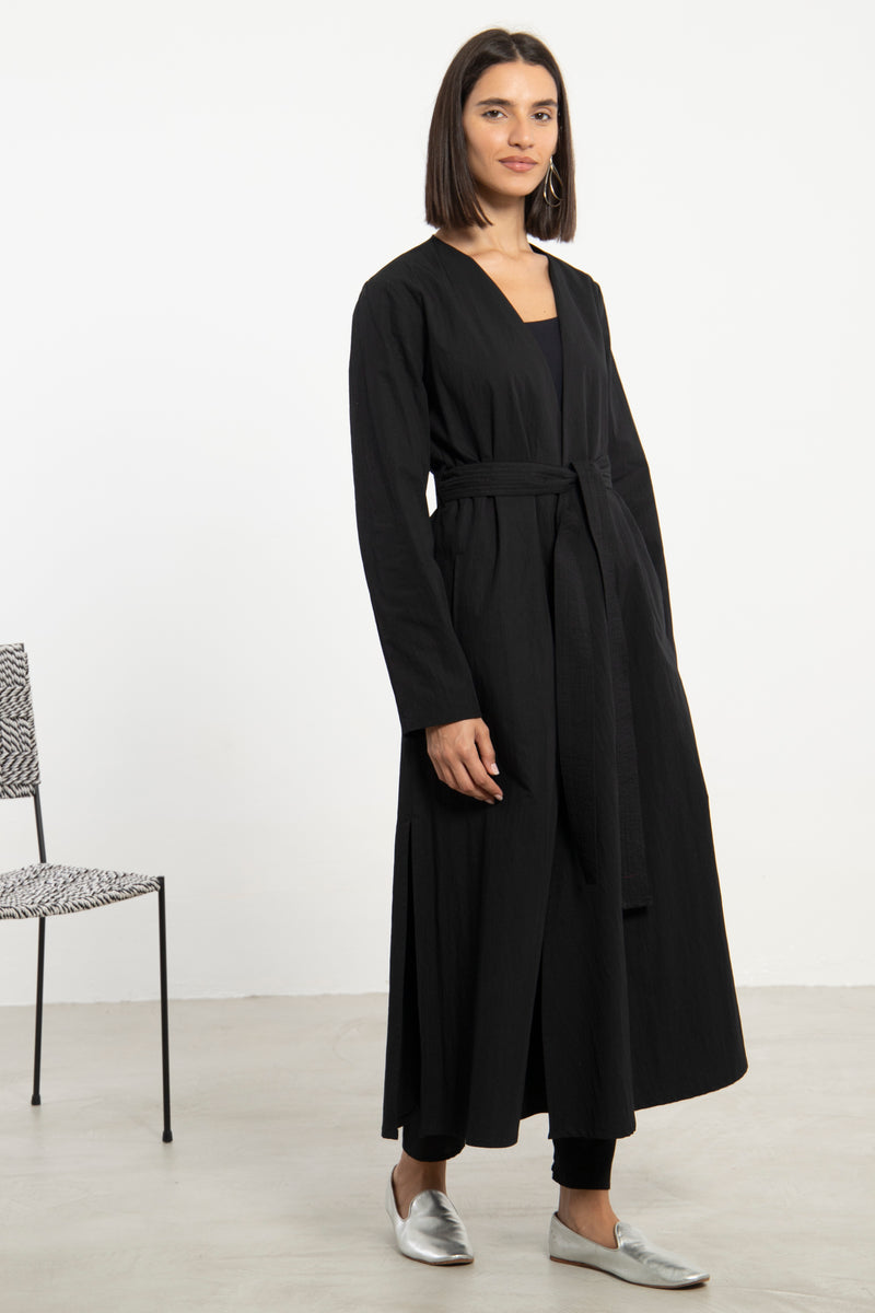 Mara Cotton Black Coat
