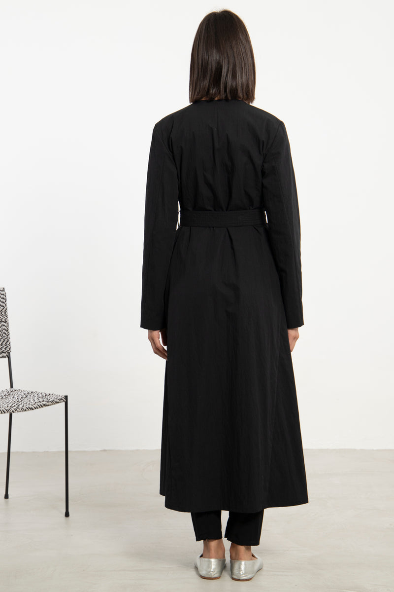 Mara Cotton Black Coat