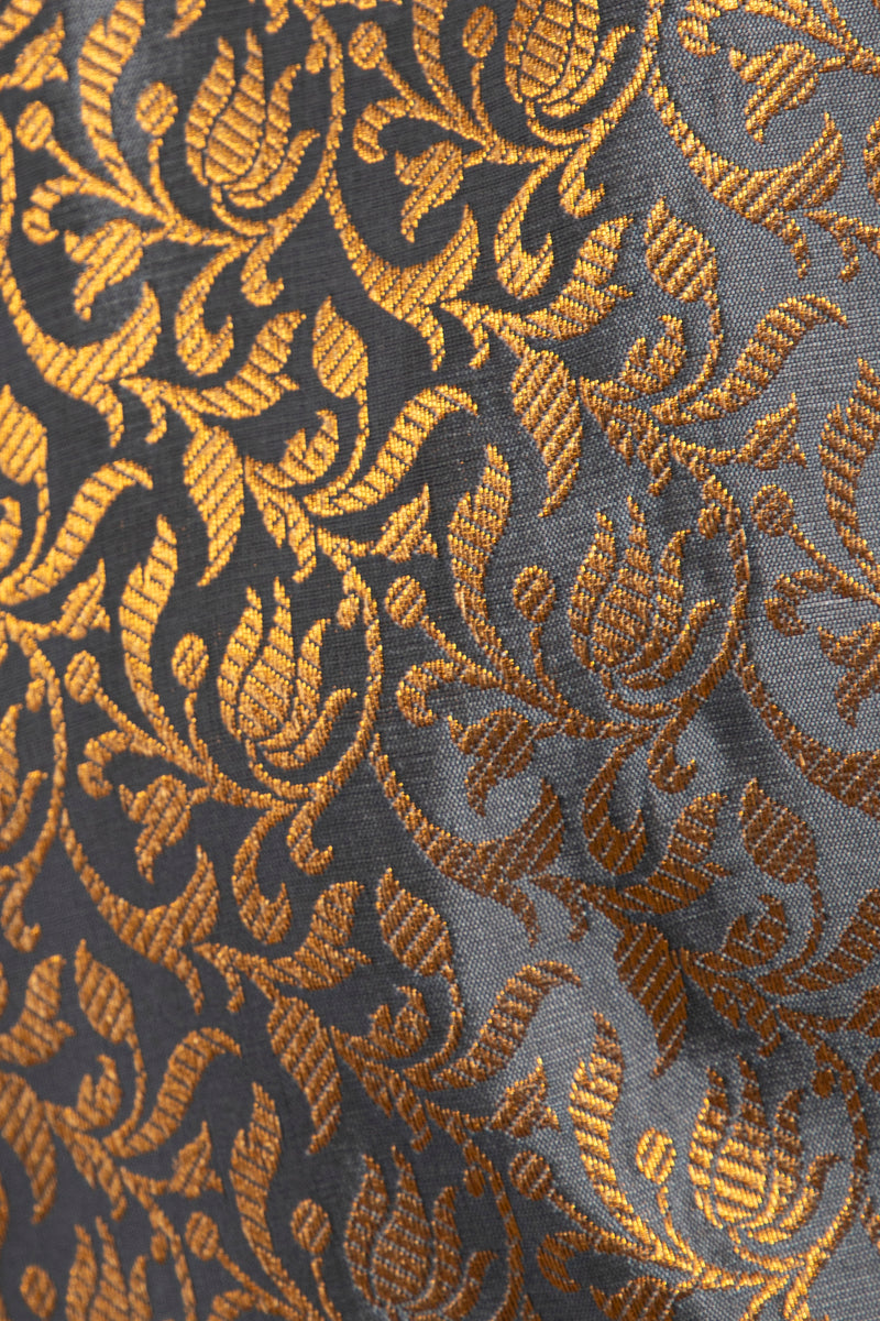 Malaki Brocade Gold & Grey Coat