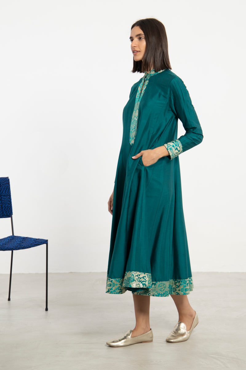 Wouroud Silk Teal Dress