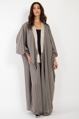 Wool & Cashmere Greige Abaya