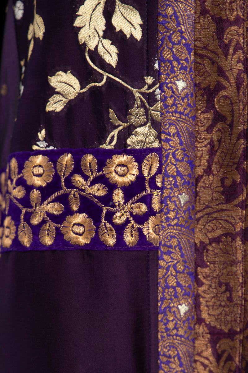 Fayrouz Silk Brocade & Patchwork Dress