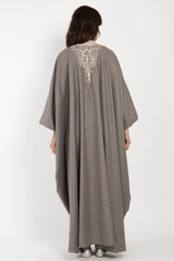 Wool & Cashmere Greige Abaya