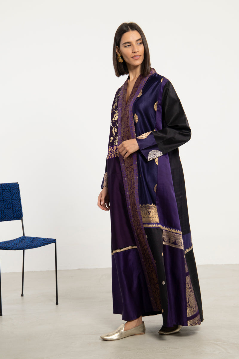 Fayrouz Silk Brocade & Patchwork Dress