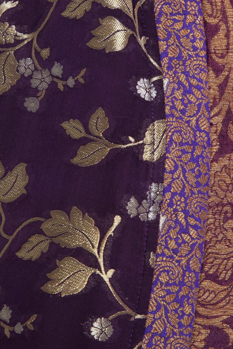 Fayrouz Silk Brocade & Patchwork Coat