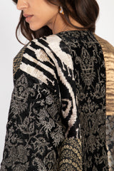 Hanadi Velvet & Silk Brocade Patchwork Jacket