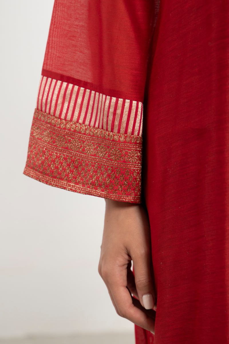 Basma Silk Red Dress