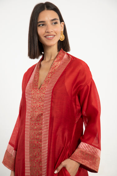 Basma Silk Red Dress